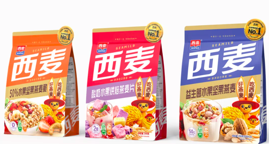 华与华每周新作西麦食品的ip形象和包装设计