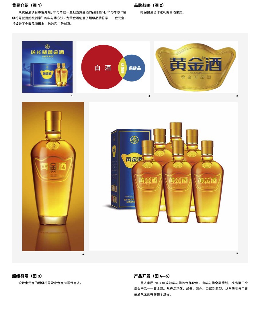 黄金酒产品与包装视觉。